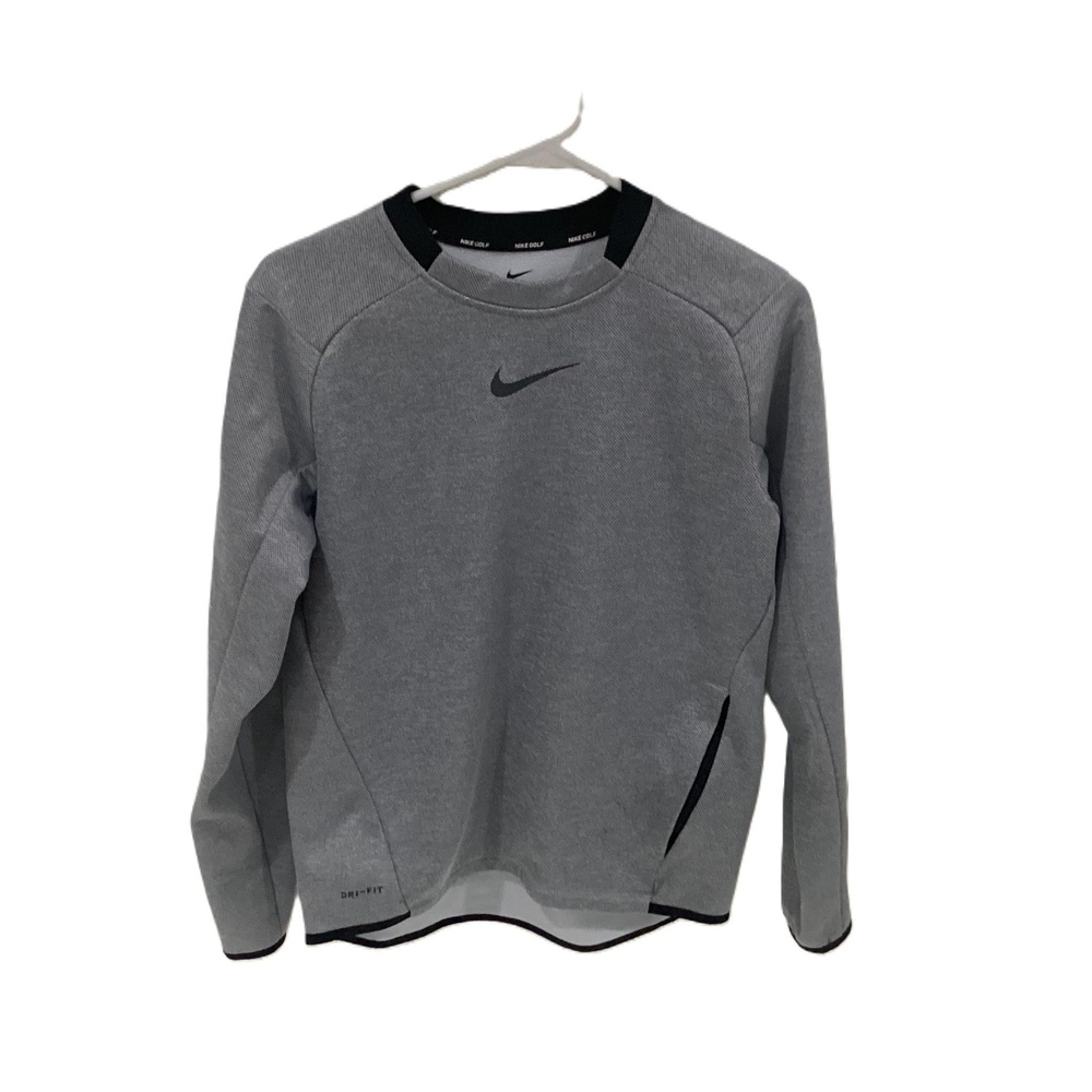 Nike Golf Gray‎ Men's Dri-Fit Crew Neck Long-Sleeve Shirt Small